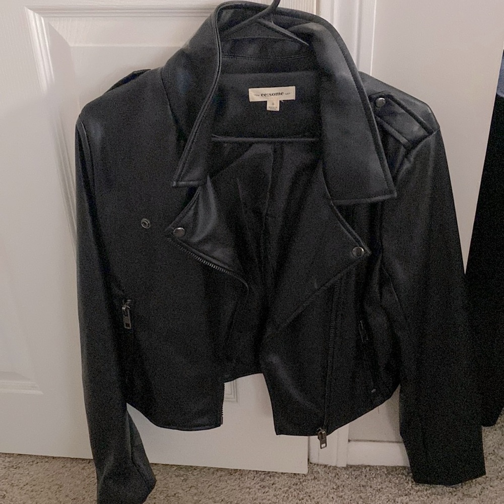 Faux leather jacket